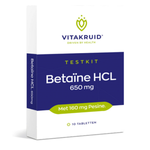 Vitakruid - Betaine HCL 650 mg &amp; pepsine 160 mg testkit - 10 tabletten