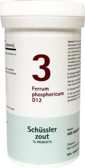 Ferrum phosphoricum 3 D12 Schussler - 400 tabletten