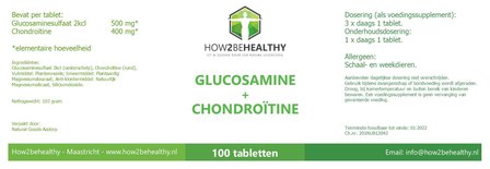 How2behealthy - Glucosamine - chondroitine 5:4 - 100 tabletten