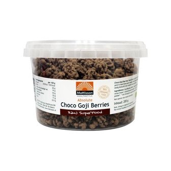 Mattisson Choco Goji Berries bio raw 200 gram