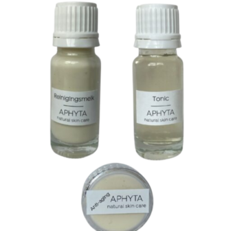 Aphyta testset reinigingsmelk en toner en anti-aging creme