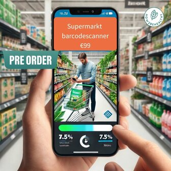 Voorverkoop How2behealthy App Supermarkt Barcodescanner
