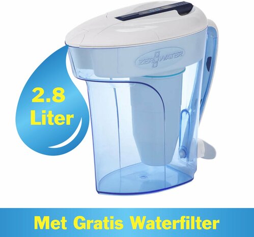 ZeroWater - 2,8 liter filterkan - met TDS meter