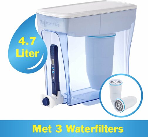 ZeroWater - 4,7 liter filtersysteem - met TDS meter