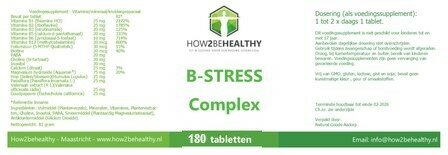 How2behealthy - B-STRESS Complex - 180 tabletten