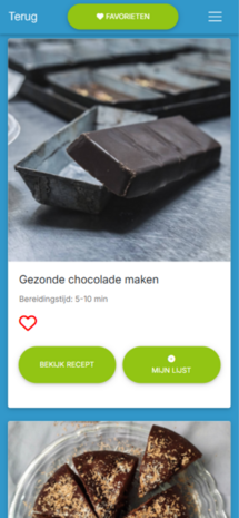 Cure4Life App - 1, 3, 6 of 12 mnd - recepten