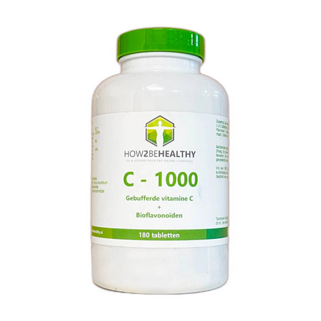 How2behealthy - Gebufferde Vitamine C 1000 - 180 tabletten