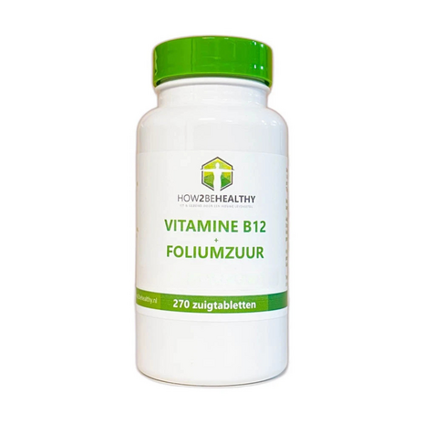 How2behealthy - Vitamine B12 + Foliumzuur - 270 zuigtabletten