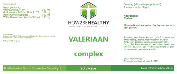 How2behealthy - Valeriaan Complex - 90 capsules