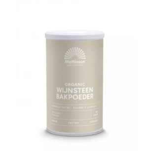 Mattisson biologisch Wijnsteen Bakpoeder 220g Mattisson biologisch Wijnsteen Bakpoeder 220g